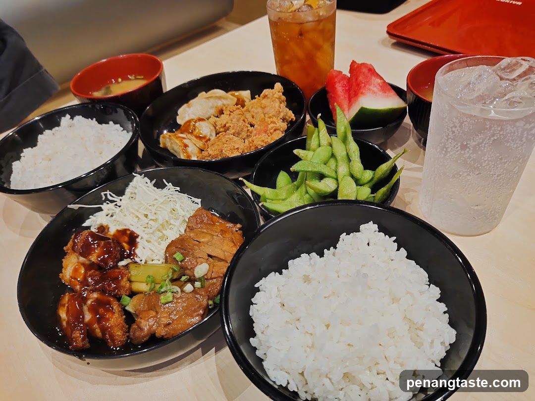 Dining Table with Food Items