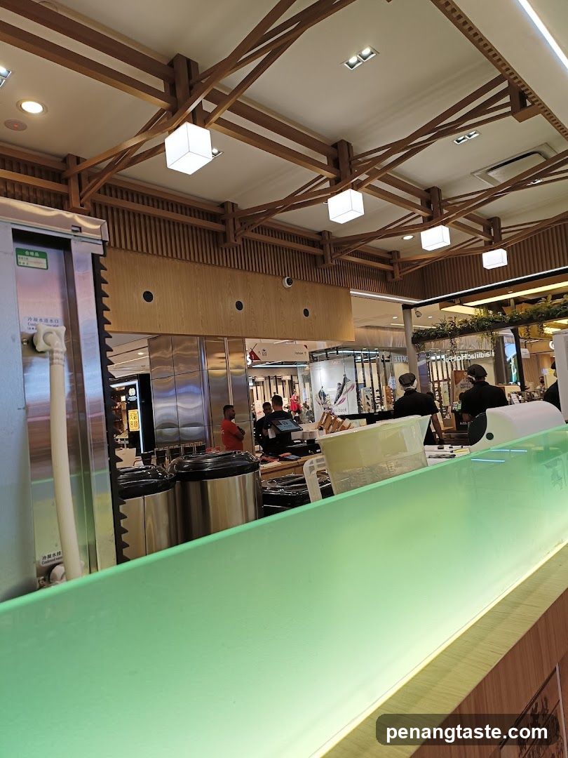 Interior of a food service area