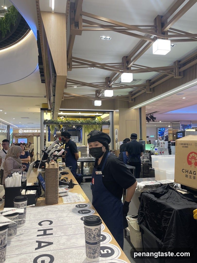 Interior of a food court or café