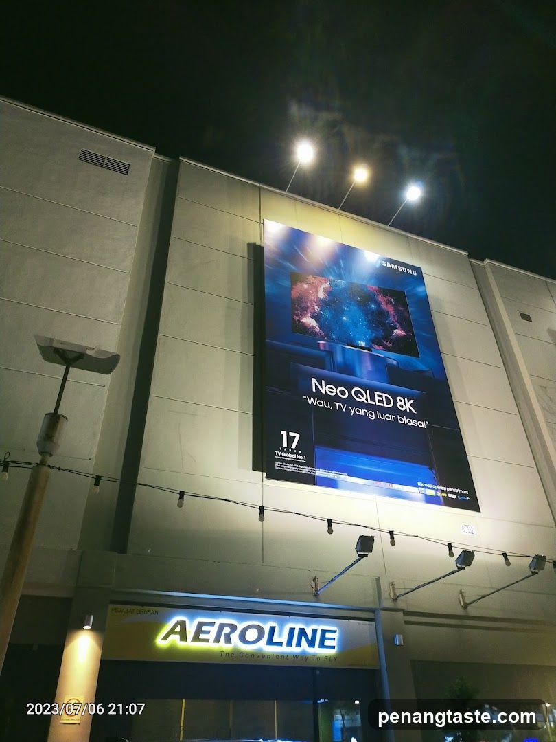 Samsung advertisement on building facade