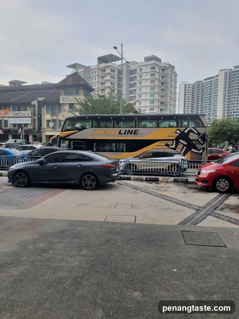 Aeroline Bus and Cars in Urban Setting