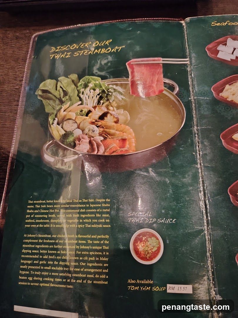 Thai Steamboat Menu Page