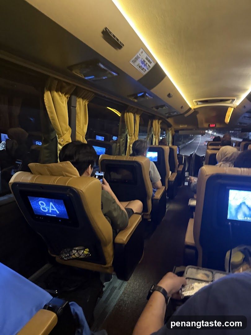 Bus Interior at Night