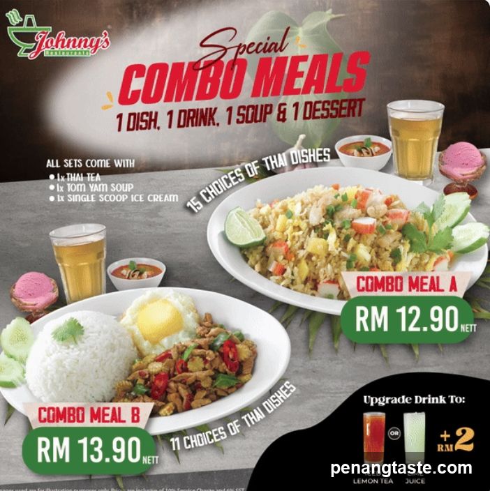 Johnny's Restaurant Combo Meals Ad
