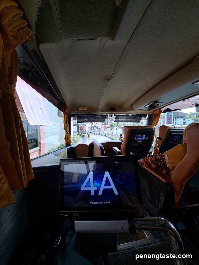 Bus Interior View with Screen Display