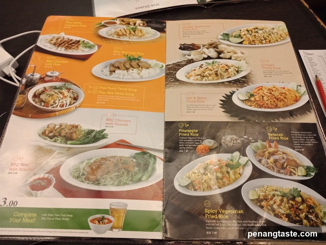 Thai Restaurant Menu