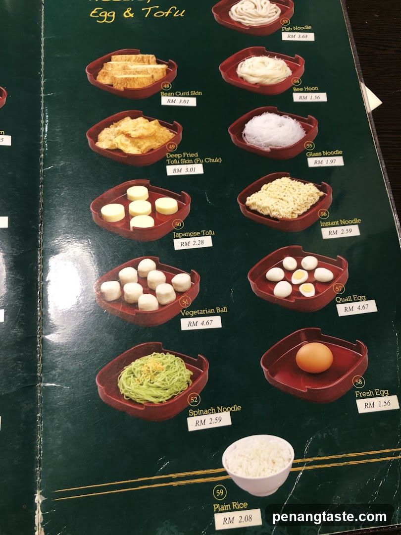 Egg & Tofu Menu Page
