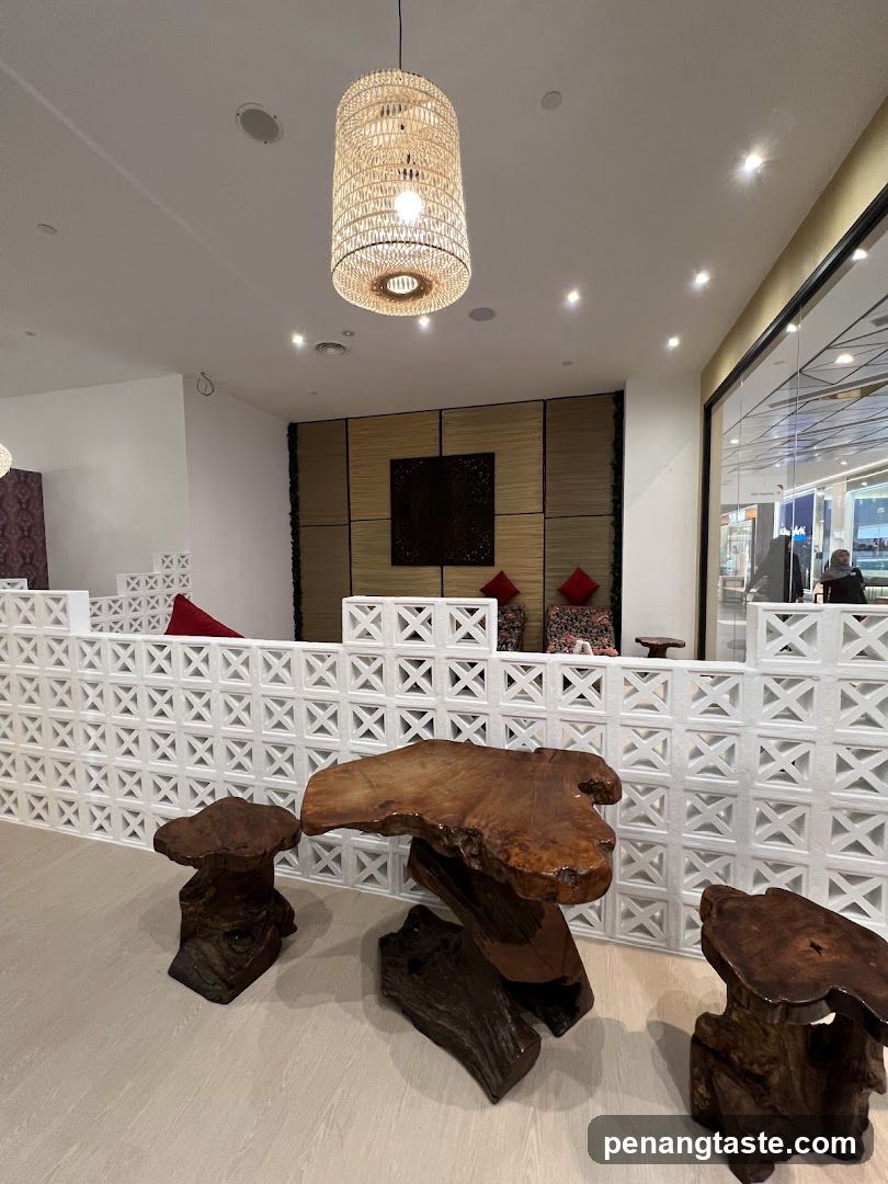 Interior Lounge with Natural Wood Furniture
