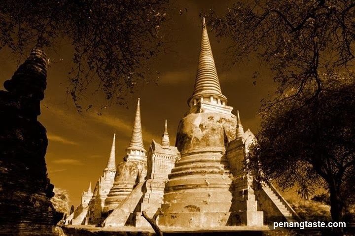 Ancient Temple Ruins at Dusk