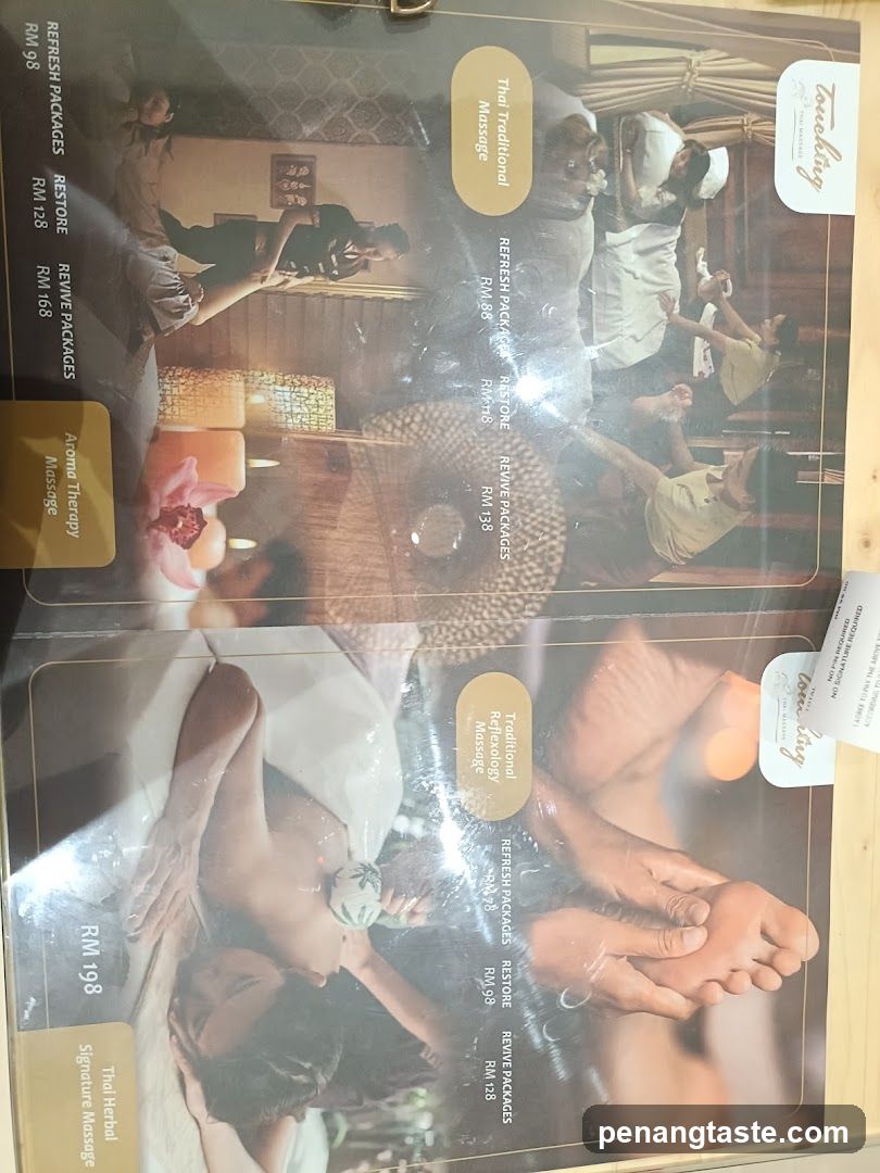 Spa Menu Display