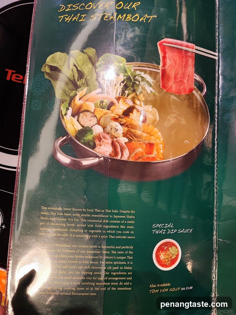 Thai Steamboat Menu Page
