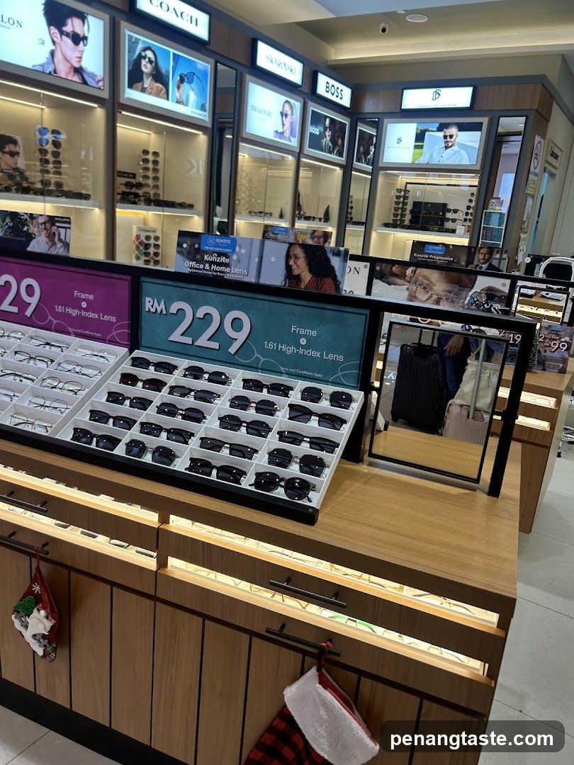 Sunglasses Display in Retail Store