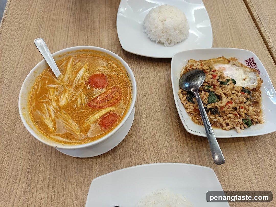 Thai Curry and Fried Rice Meal