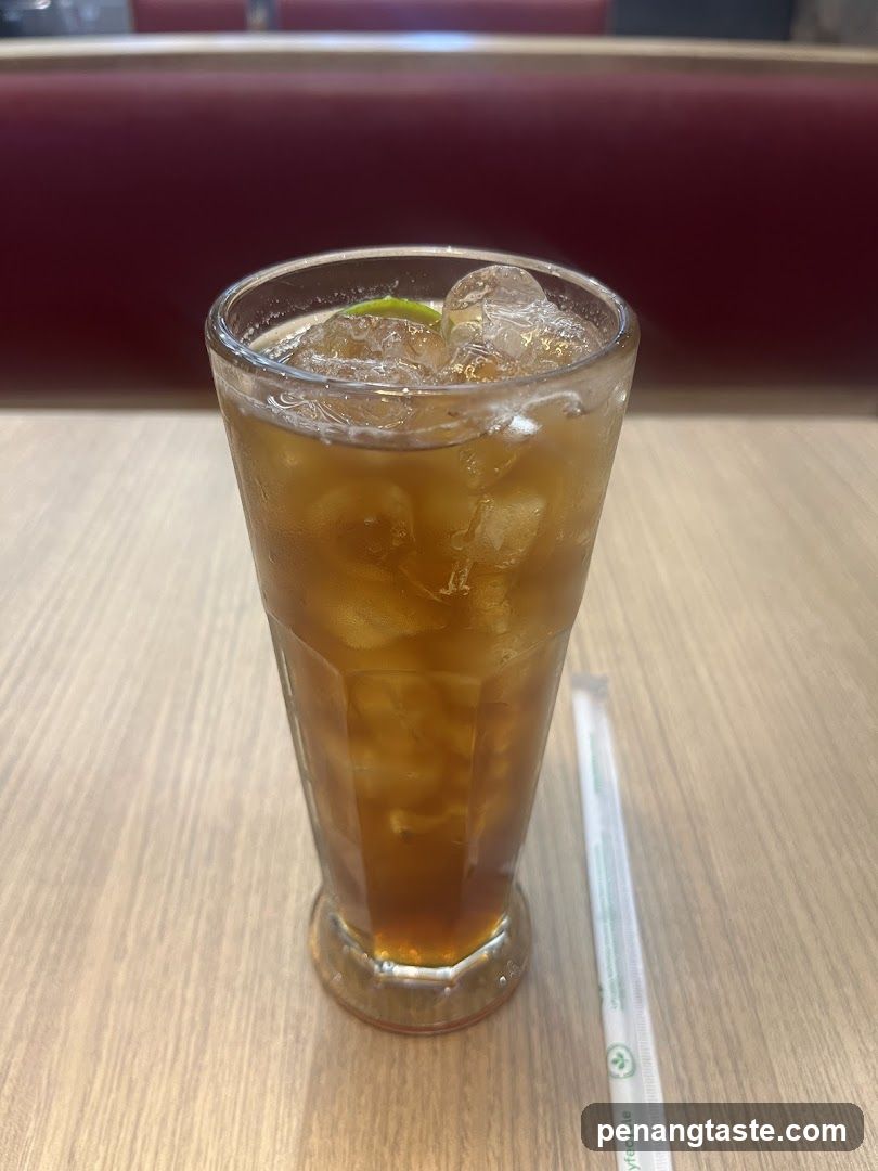 Iced Tea with Lime Garnish