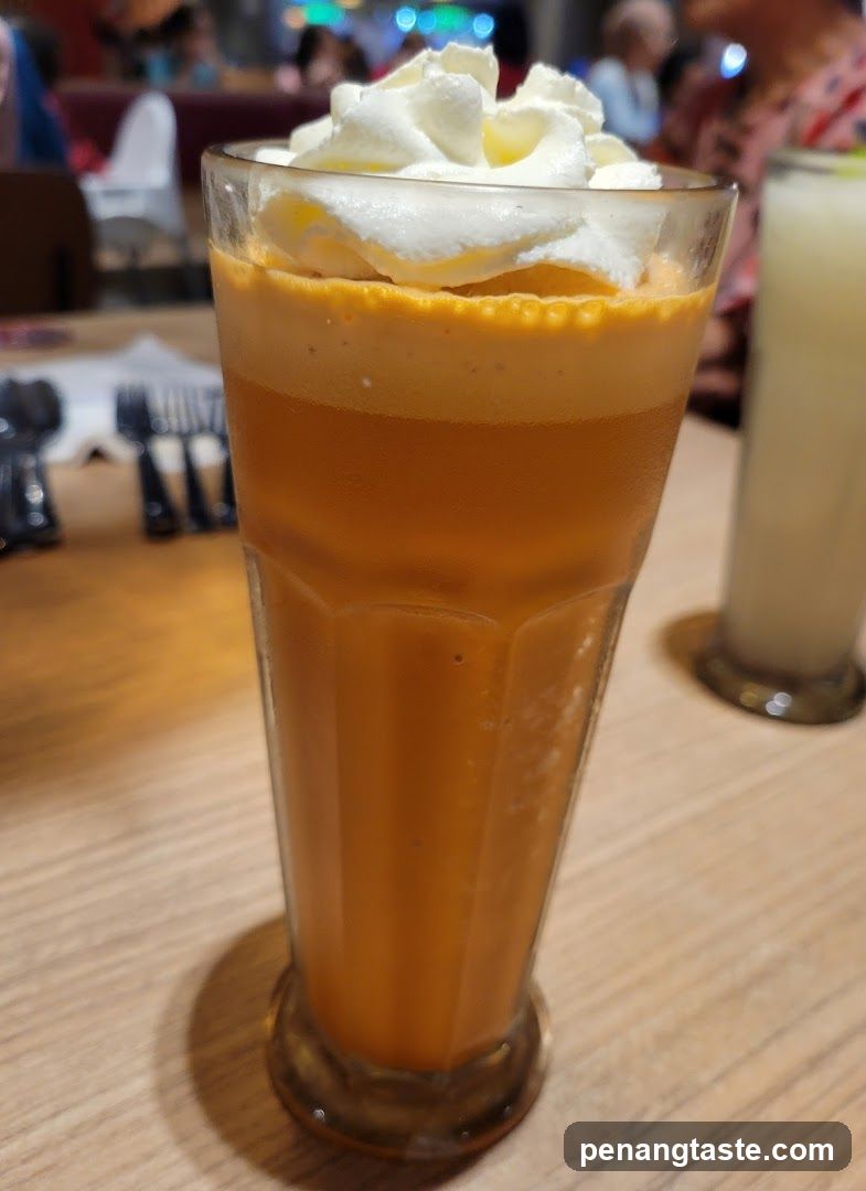 Orange Drink with Whipped Cream