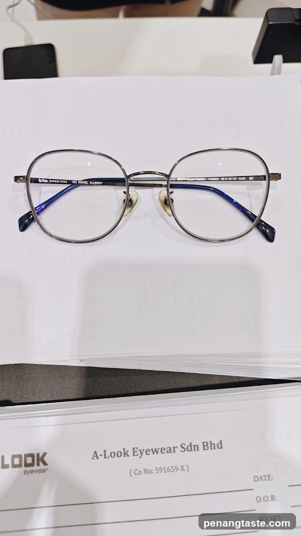 Eyeglasses on display at A-Look Eyewear