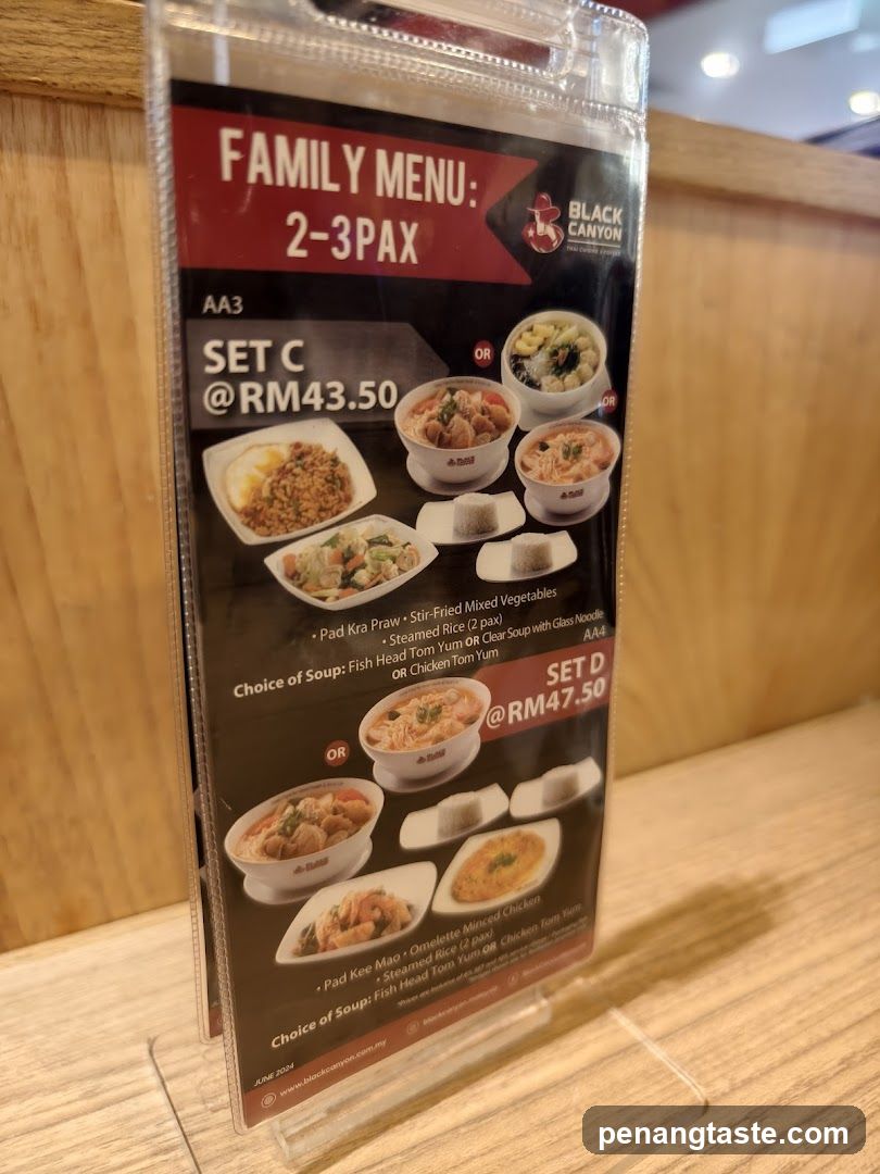 Family Menu - Set C & D