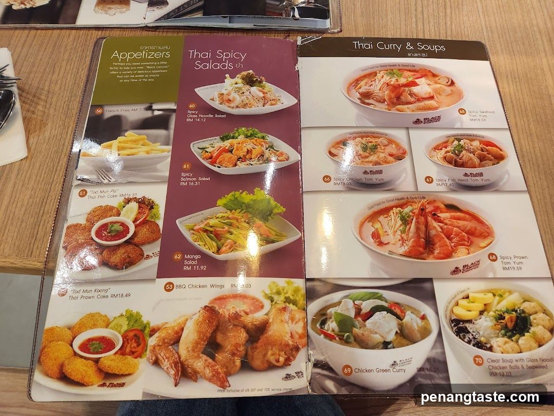 Thai Spicy Salads & Thai Curry & Soups Menu