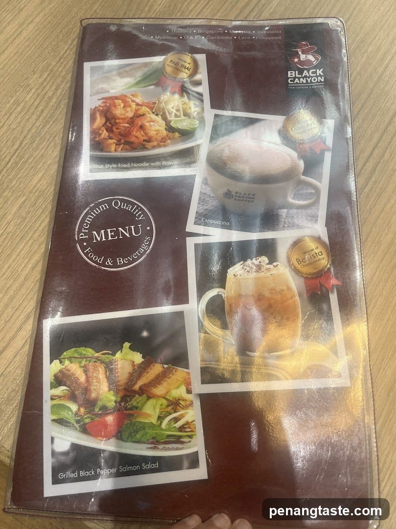 Black Canyon Menu Cover