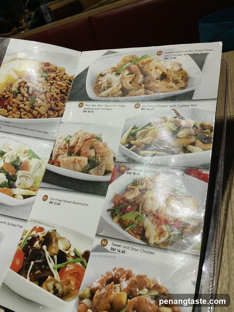 Thai Cuisine Menu