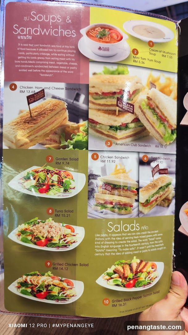 Soups & Sandwiches Menu Page