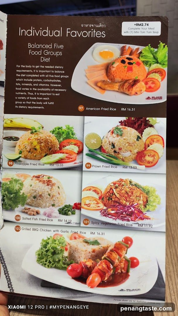 Individual Favorites Menu Page