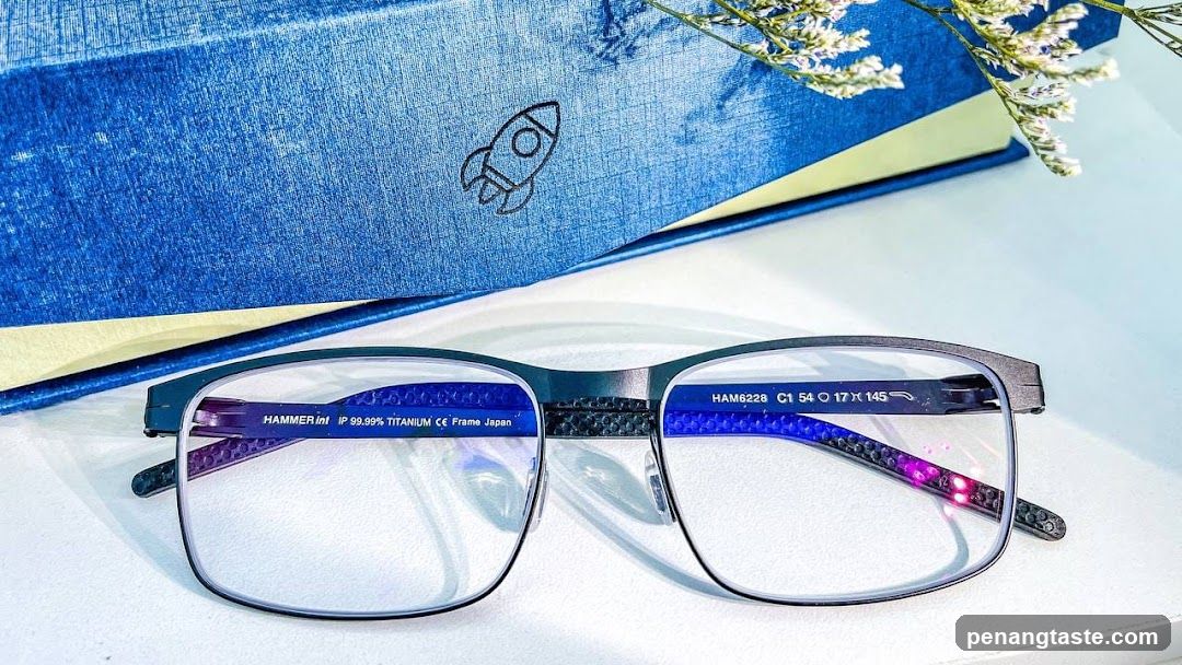 Eyeglasses with Blue Case and Flowers