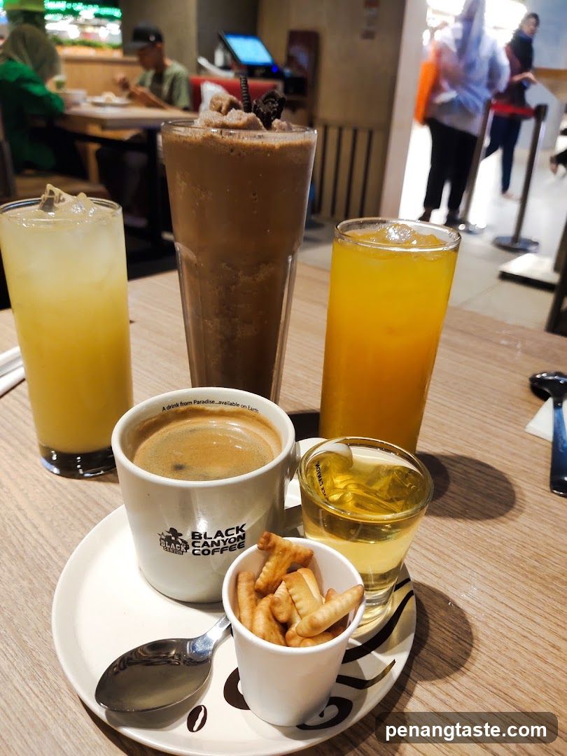 Beverage and Snack Spread at Black Canyon Coffee