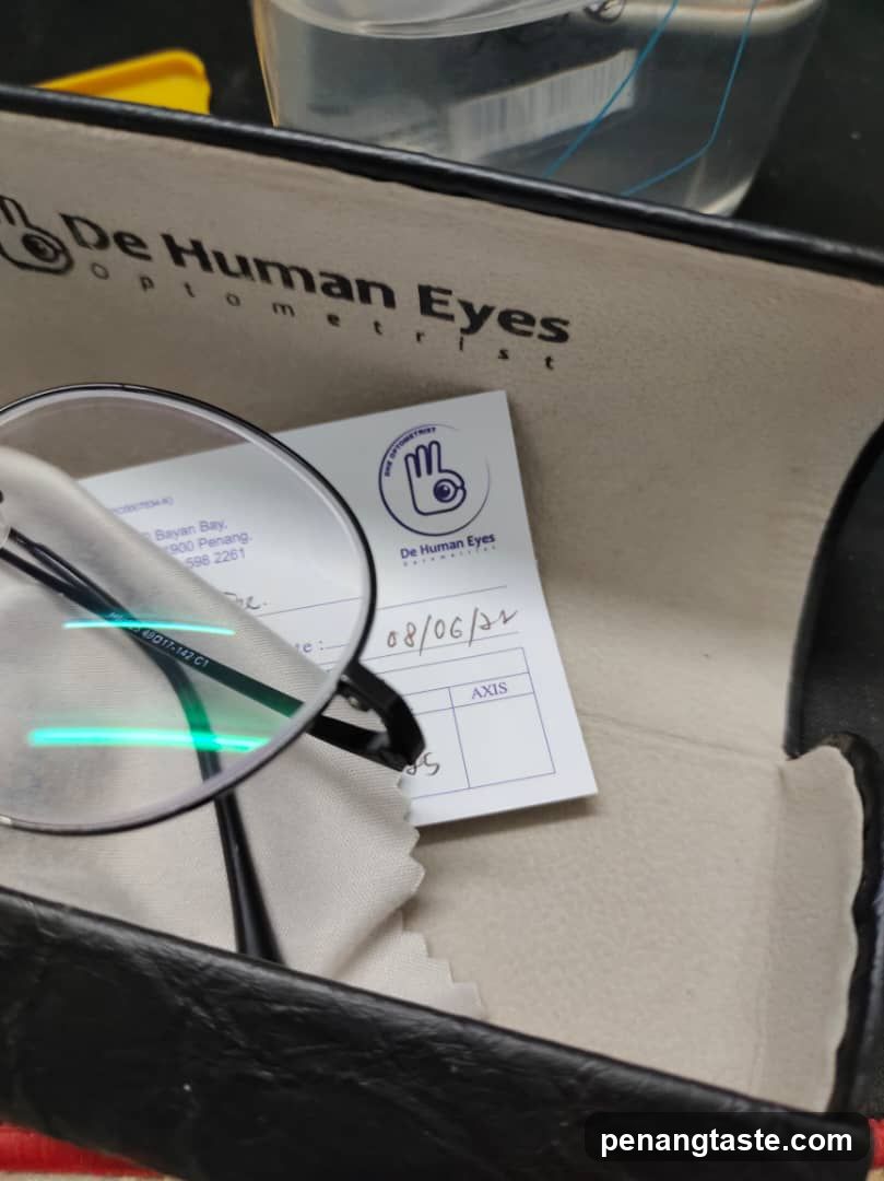 Optometrist Glasses Box with Prescription Slip