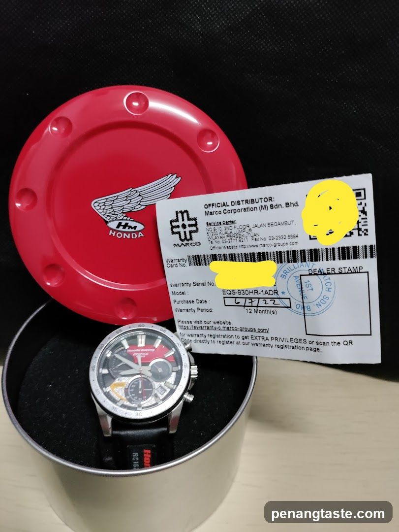 Honda Watch with Warranty Card