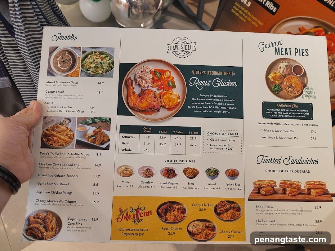 Dave's Sidely Menu