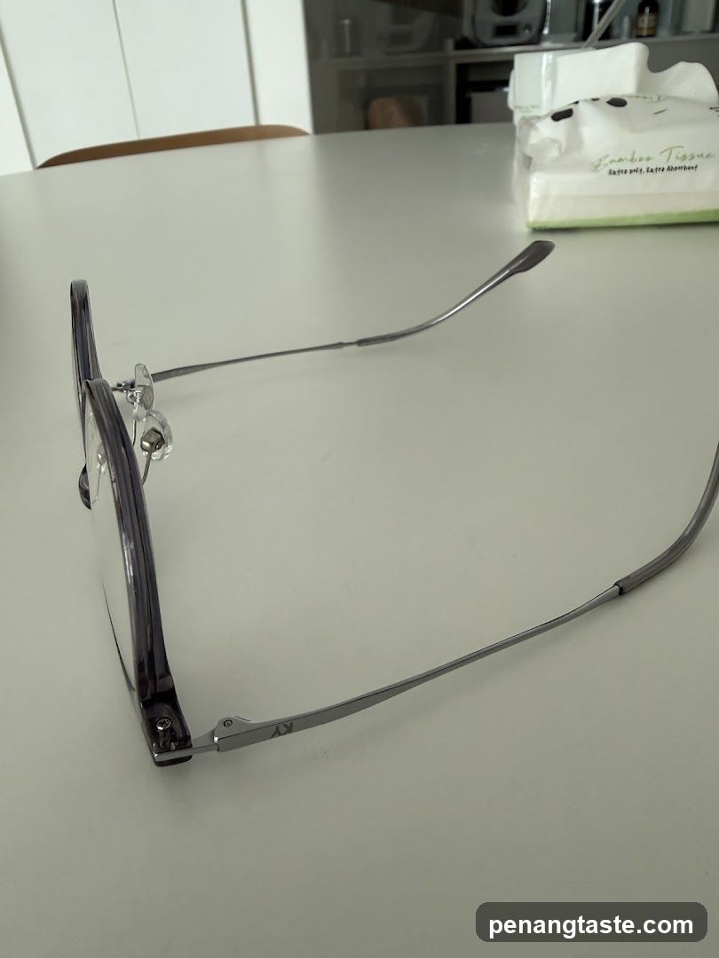 Eyeglasses on a table