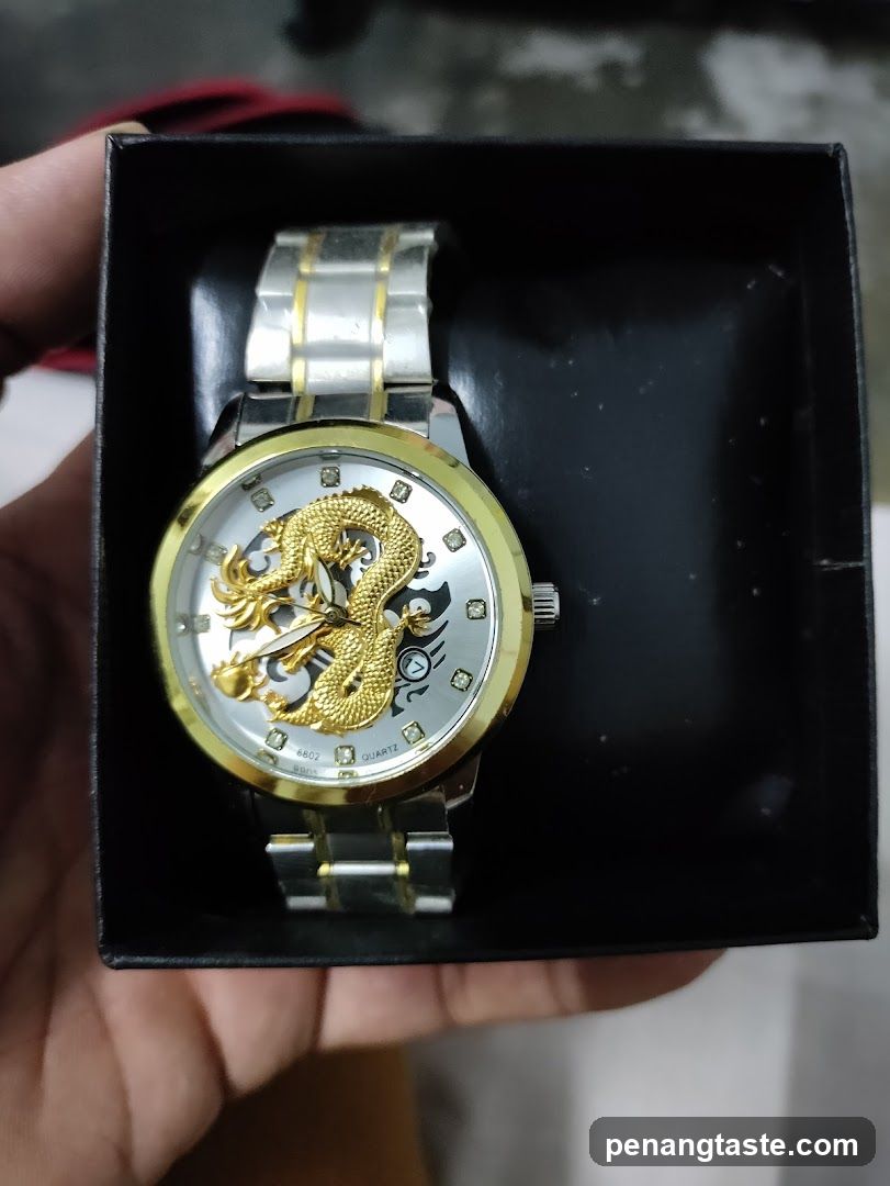 Gold Dragon Watch in Box