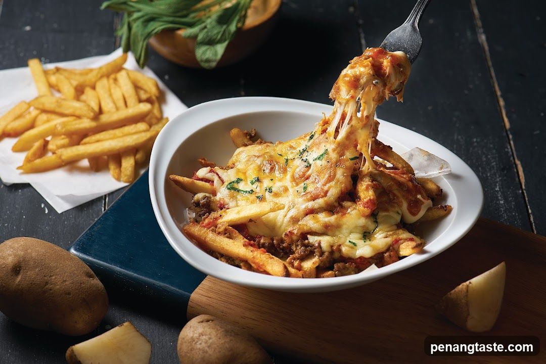 Loaded Fries with Cheese and Sausage