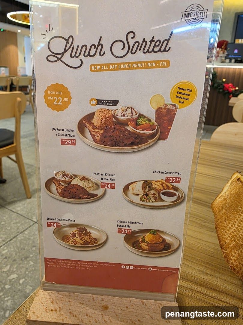 Lunch Sorted Menu Board
