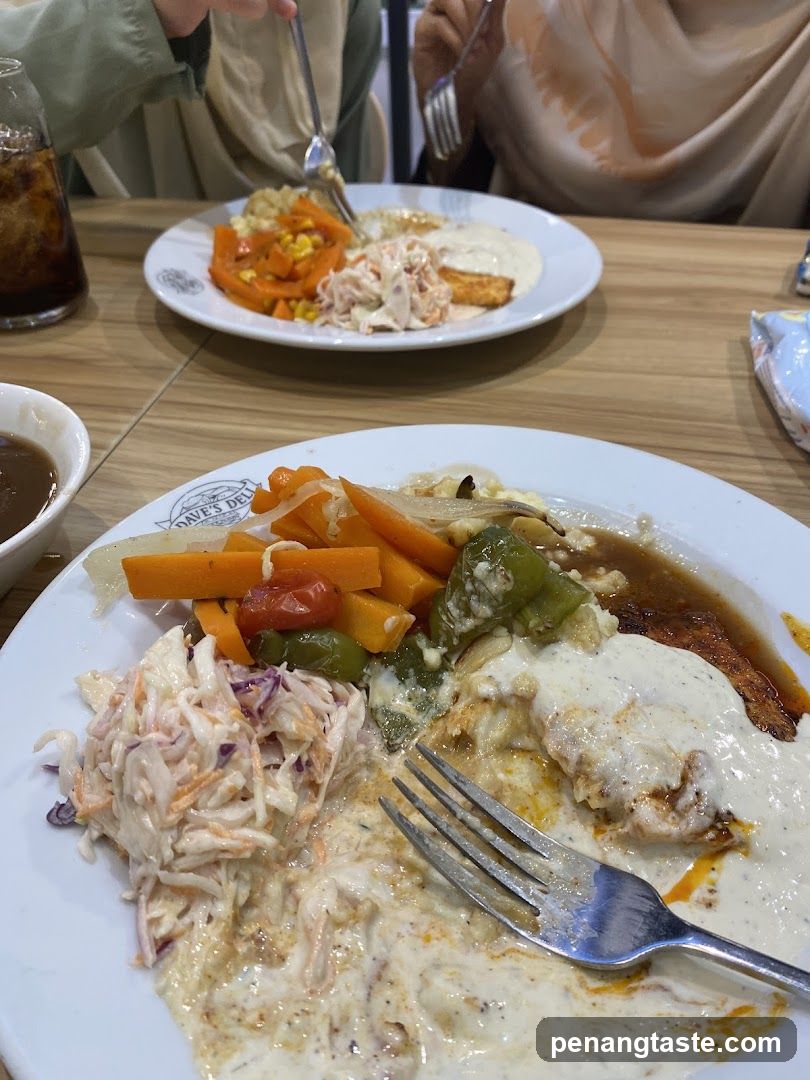 Dinner Table with Plates of Food