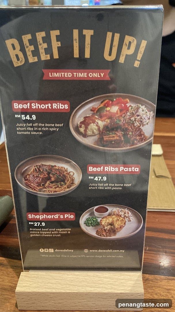 Beef It Up! Menu Board