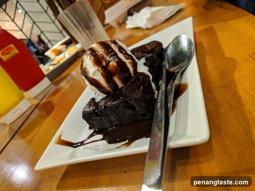 Chocolate Dessert with Ice Cream