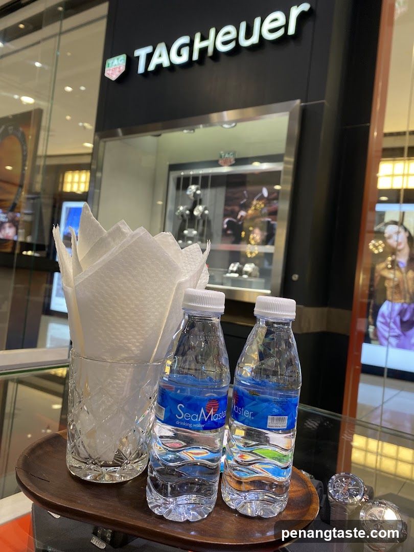 TAG Heuer Store Interior with Water Bottles