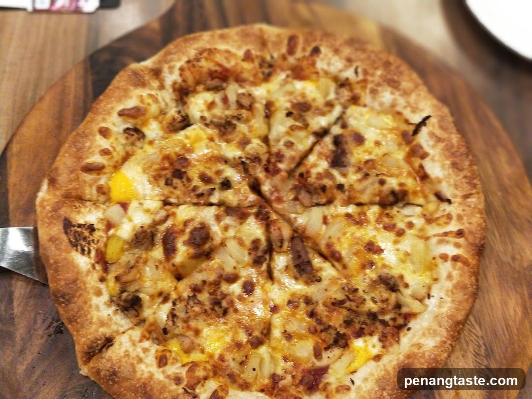 Pizza on Wooden Board