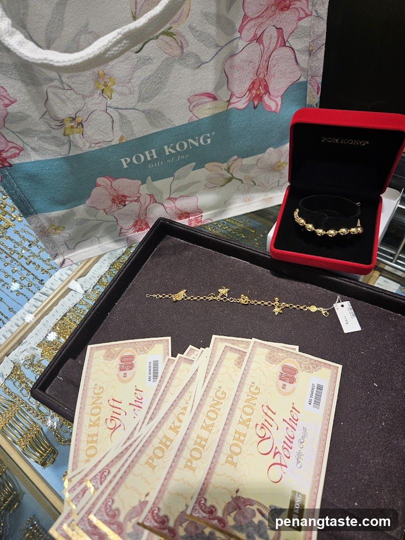 Poh Kong Gift Voucher and Jewelry Display