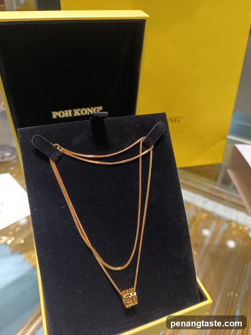 Gold Necklace Display