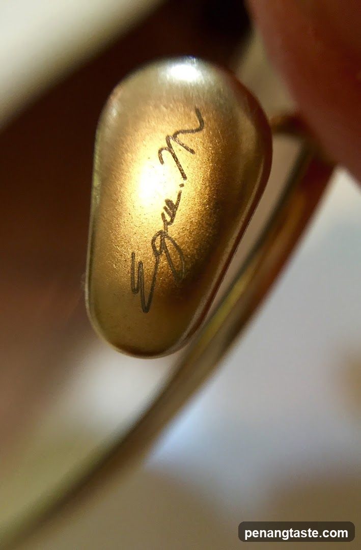 Gold Ring with Engraved Signature