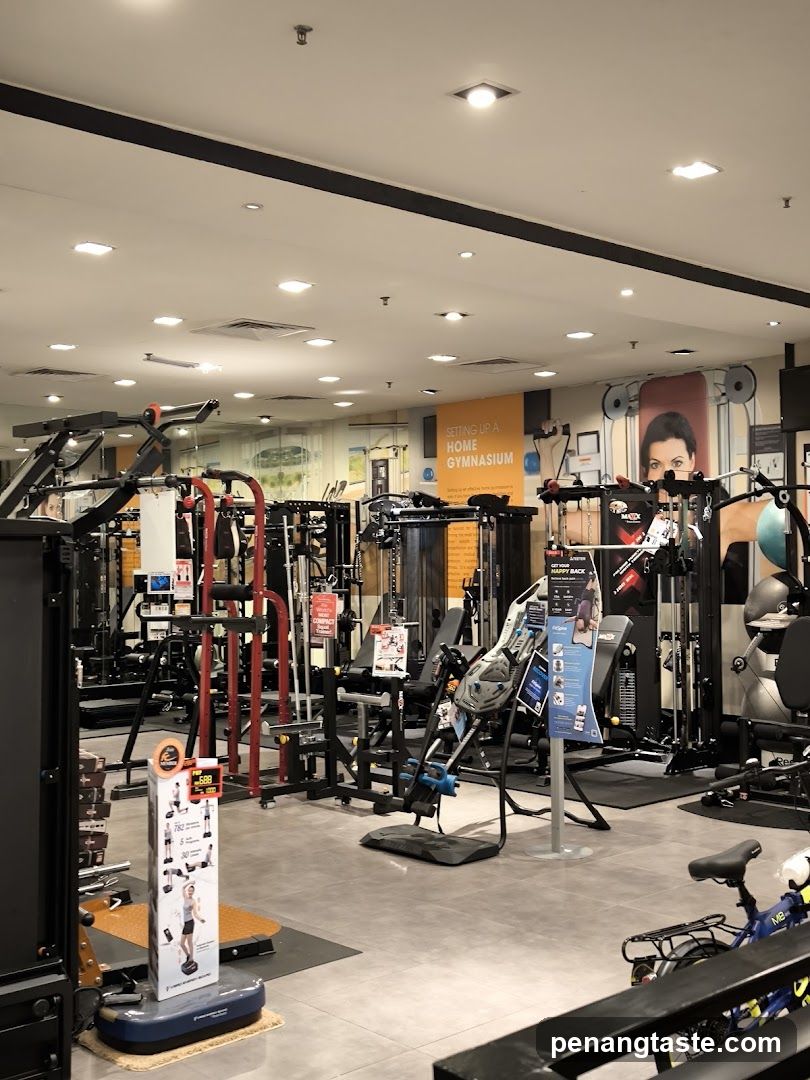 Gym Interior with Equipment Display