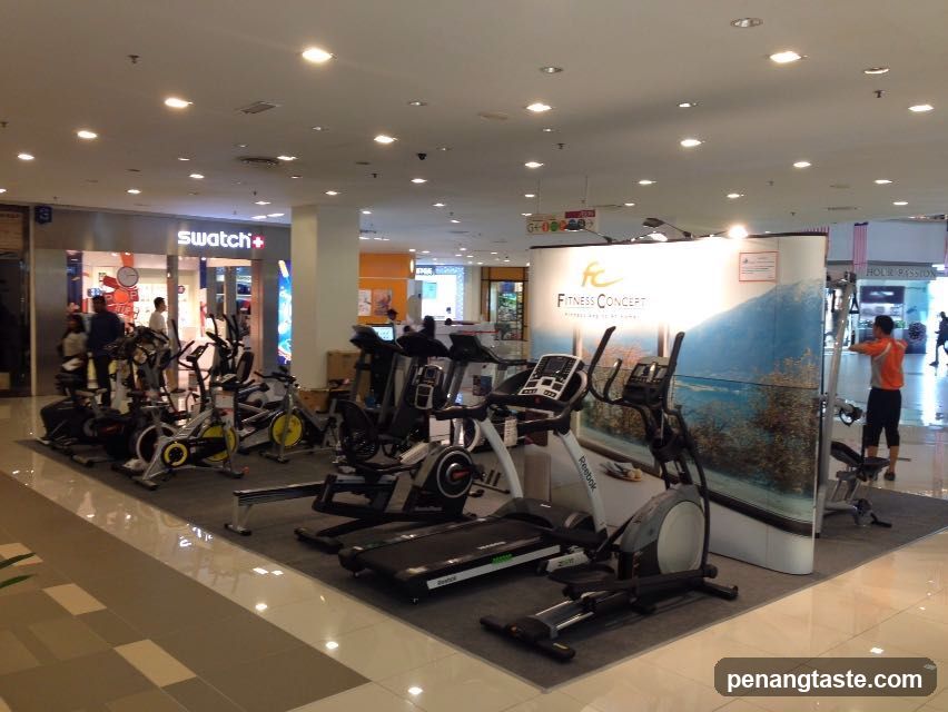 Fitness Equipment Display in Mall