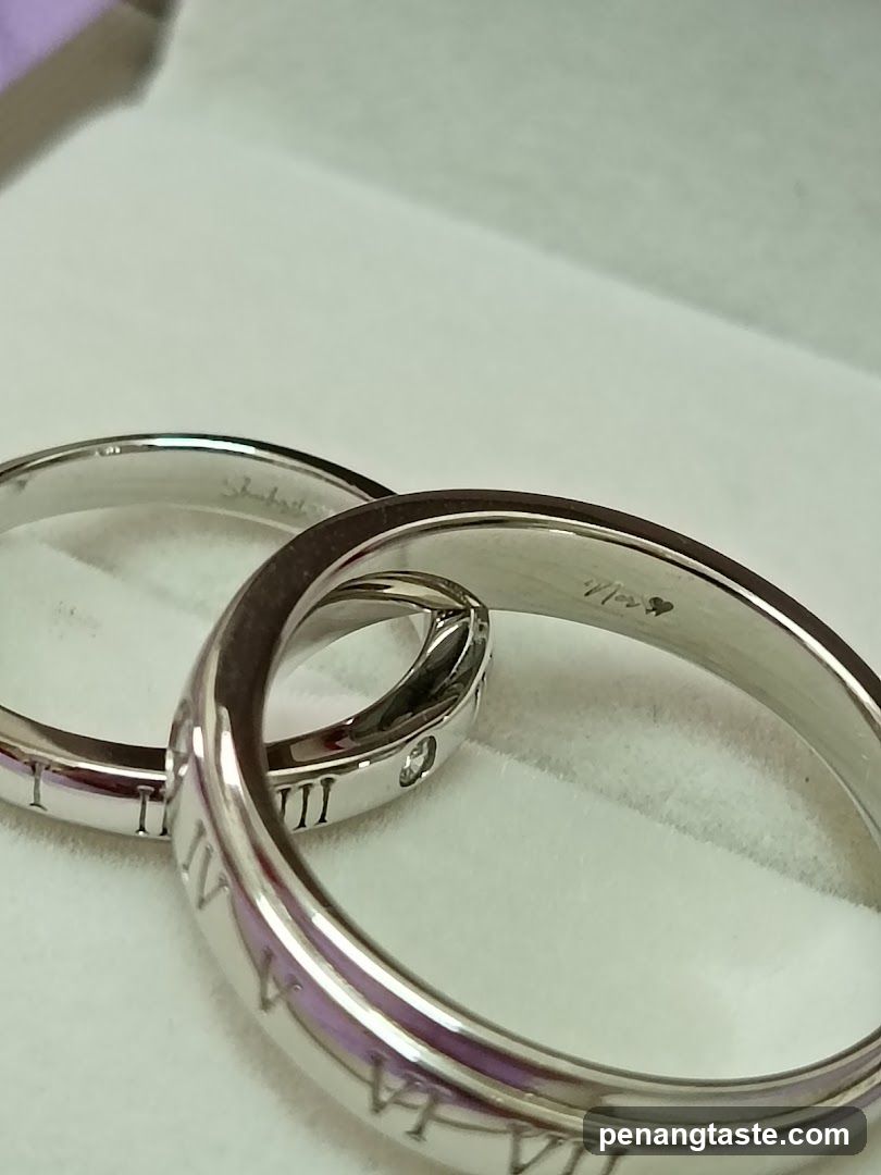 Silver Rings on White Background