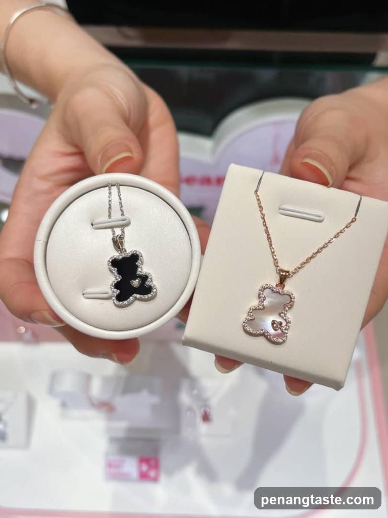 Bear Pendant Necklaces Display