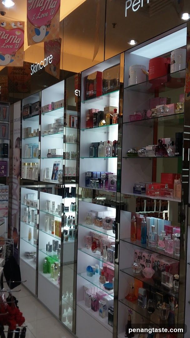 Skincare and Perfume Display