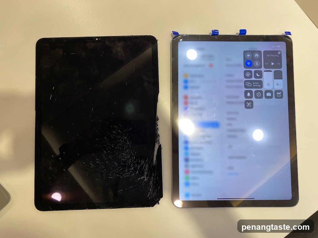 Damaged Tablet vs Working Tablet