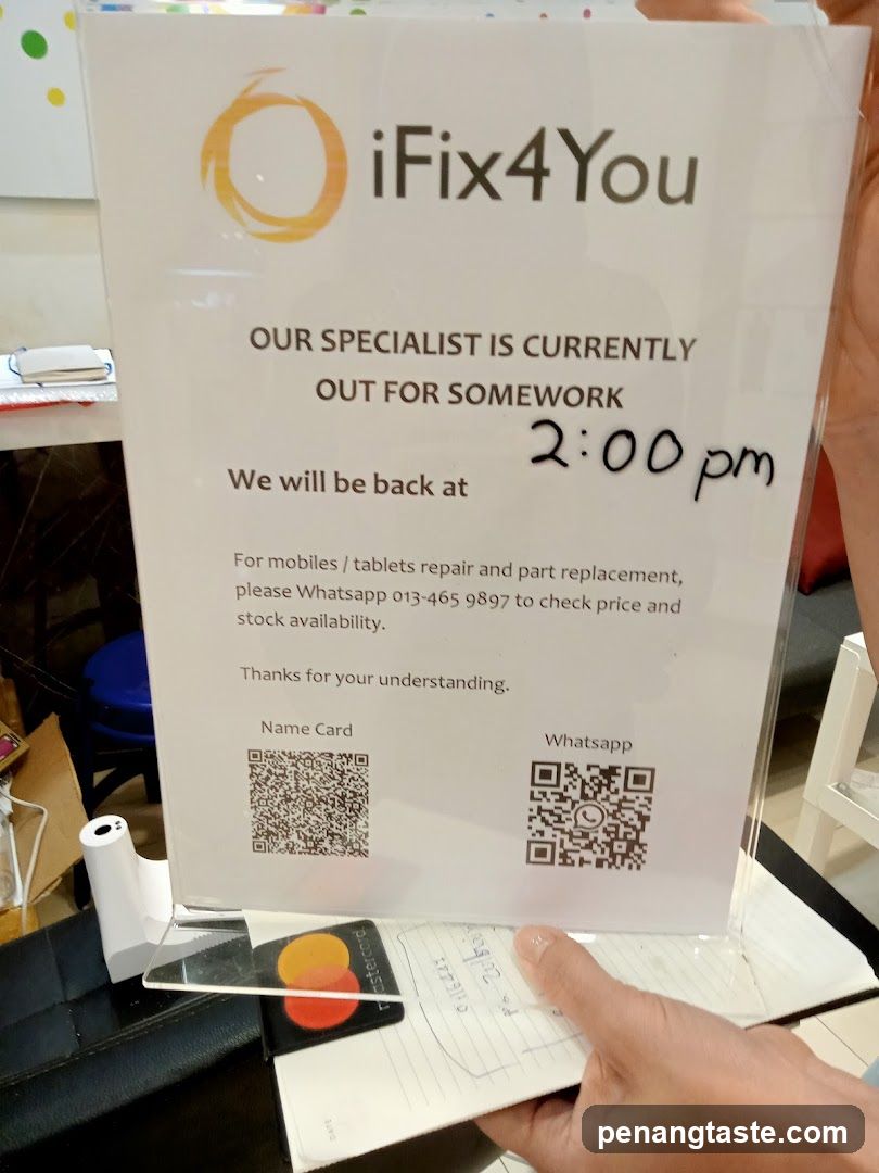 iFix4You Repair Notice Sign